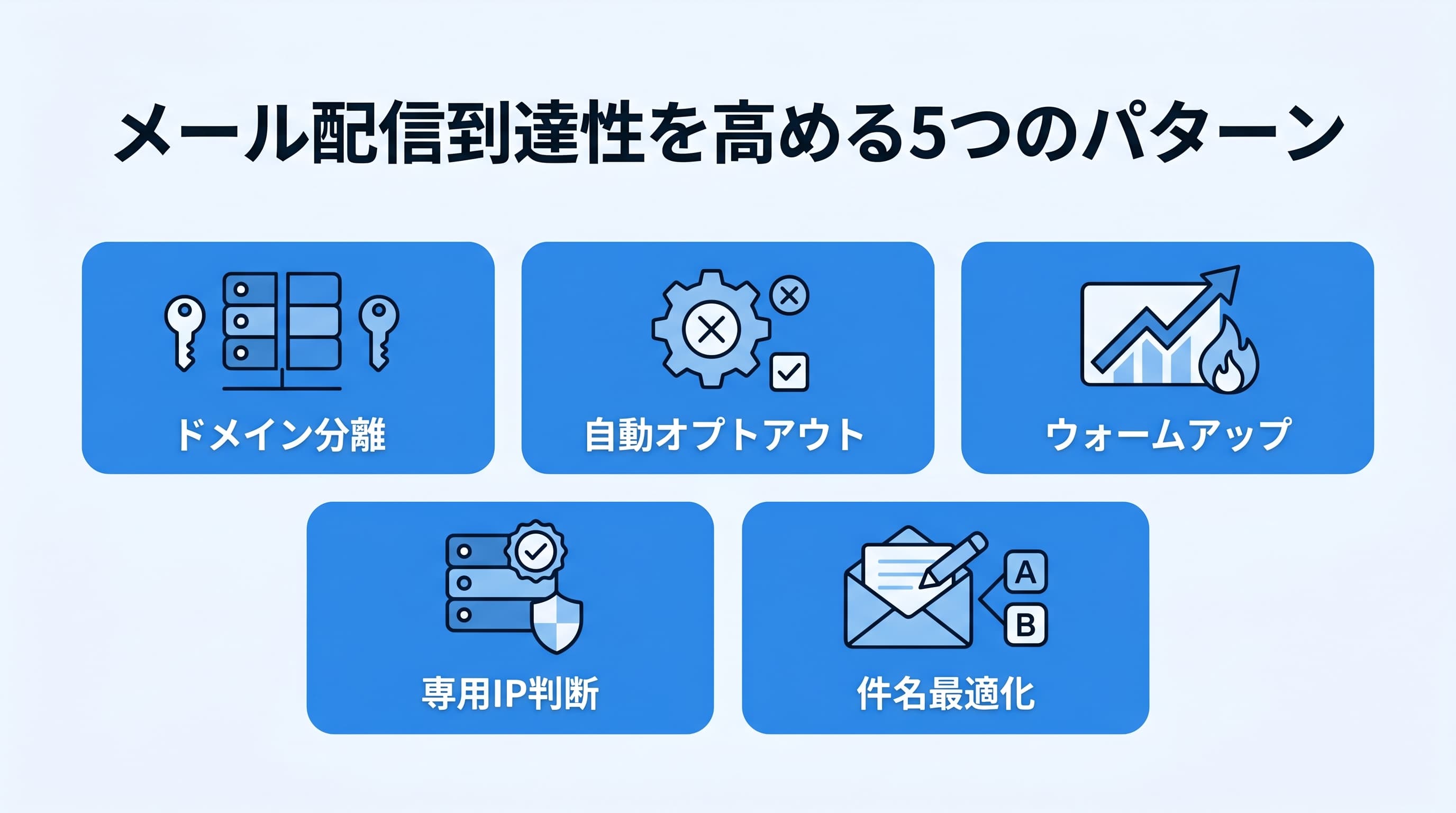 配信到達性を高める5つのパターン