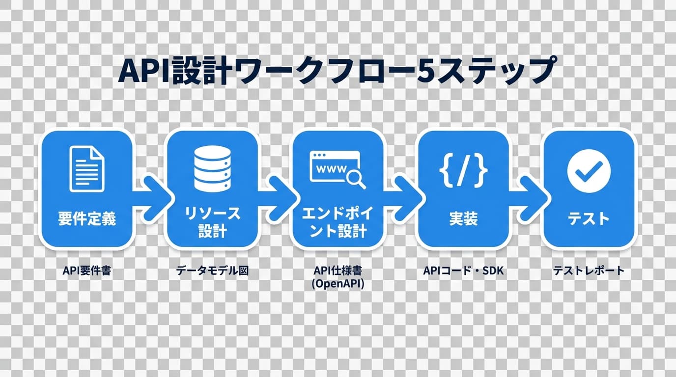 API設計の実践ワークフロー:要件定義からテストまでの5ステップ